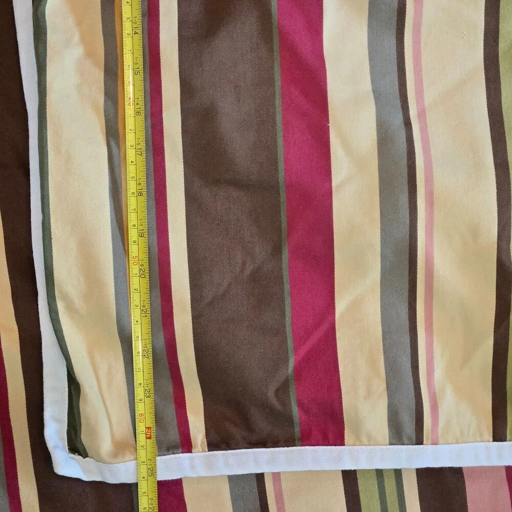 Full/Queen Duncan Stripes POTTERY BARN Heavy Duvet Cover 2 STD Shams Reversible‎